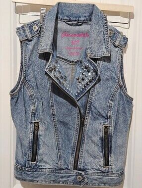 Aeropostale Studded Denim Vest